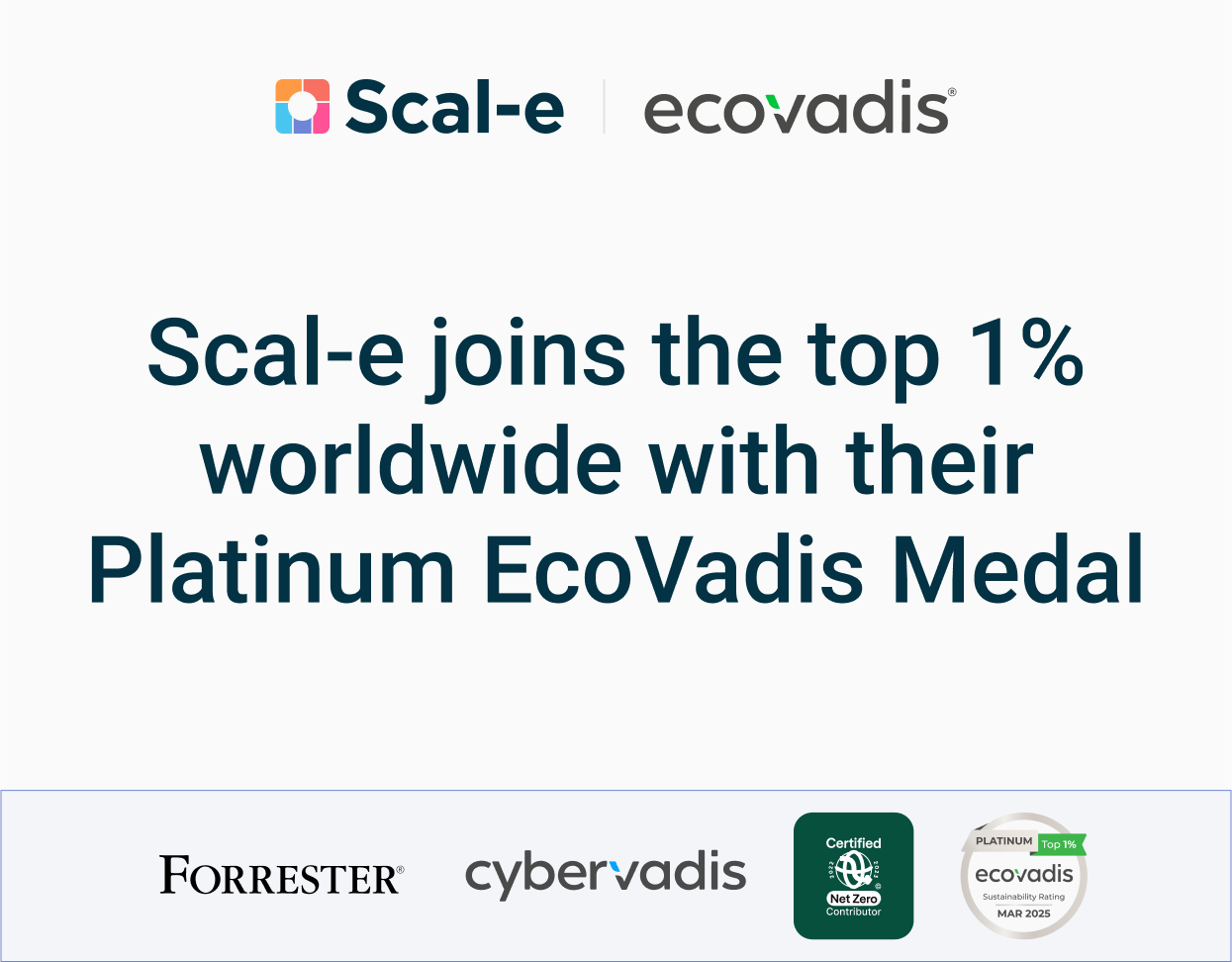 Scal-e Awarded EcoVadis Platinum Medal for CSR Performance, Reinforcing Our Commitment to Sustainable Development